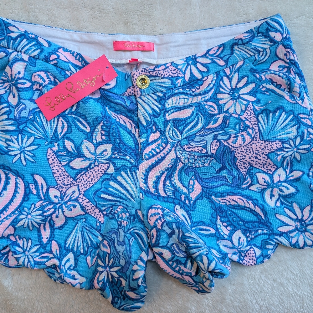 Lilly Pulitzer Tropical Blue and Pink Shorts